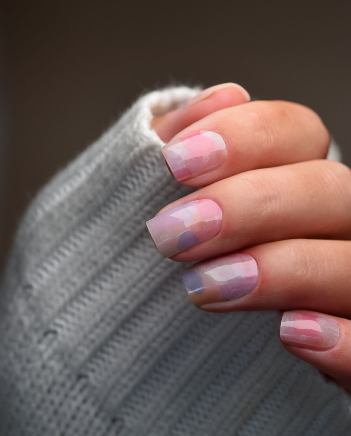 UV Gel Wraps Aquarellkuss – bunte Nailwraps mit Glanz