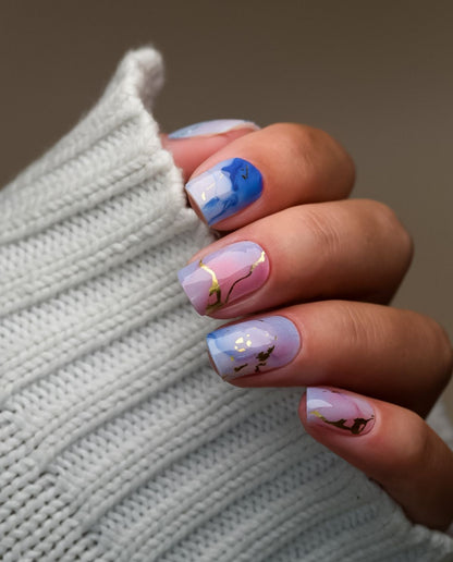 UV Gel Wraps Mystic Marble – Marble Nailwraps mit Glanz und Gold