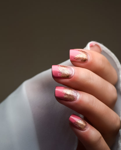 Nailpolish Wraps Korallenblume – rote Nailwraps mit Glanz