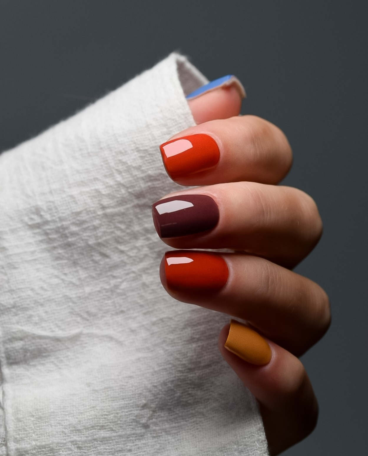 UV Gel Wraps Rostregen – herbstliche Nailwraps mit Glanz