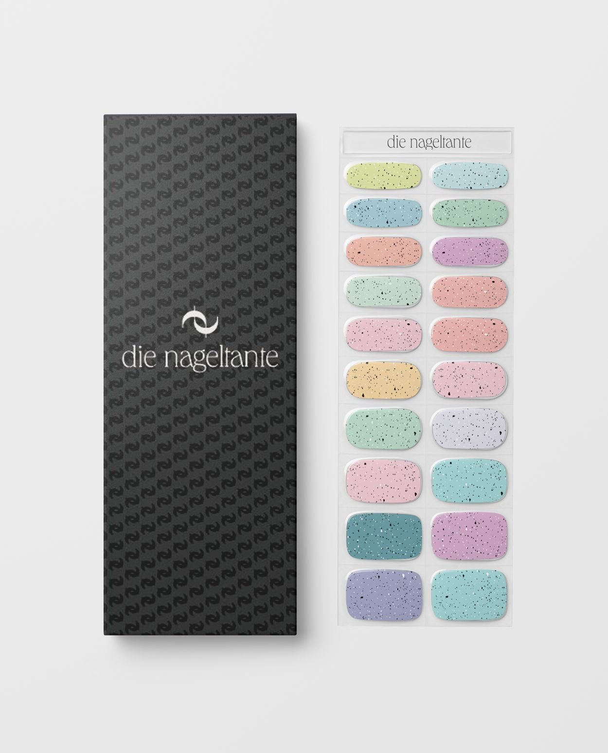 Produktansicht der Candy Eggshell UV Gel Wraps in der Verpackung mit allen Farbvarianten