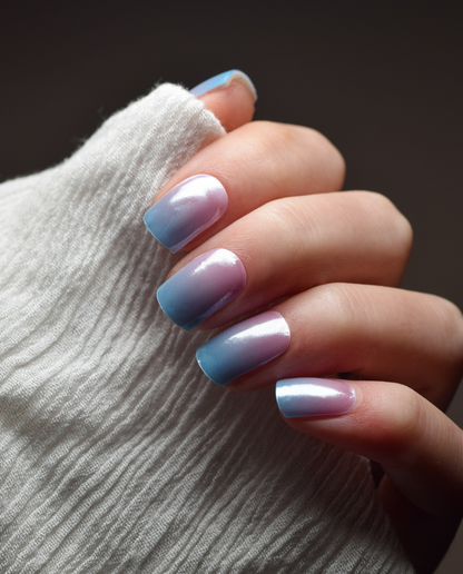 UV Gel Wrap Design Wolkenzucker mit starkem Schimmer und Glitzer