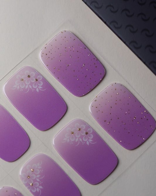 Muted Sparkle UV Nailwraps Detailansicht Glitzerpartikel