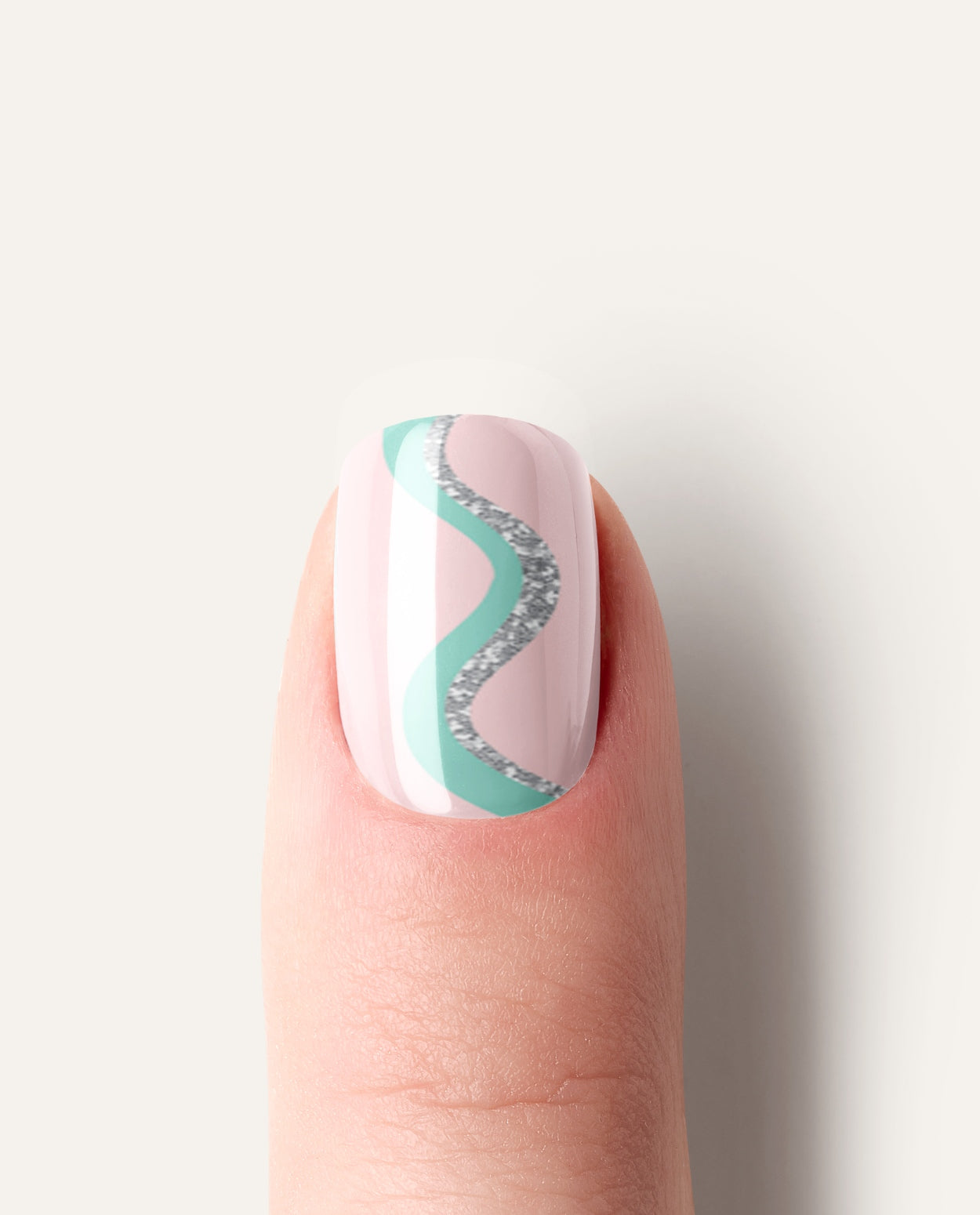UV Gel Wraps Set Minty Wave in Mintgrün mit Designübersicht