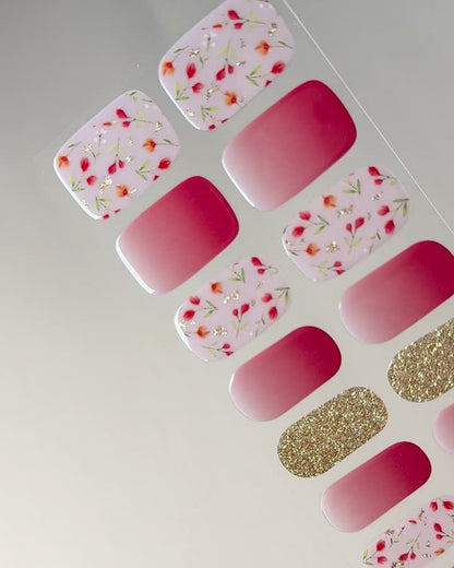 UV Gel Wraps Spring Bloom Anwendung Hand