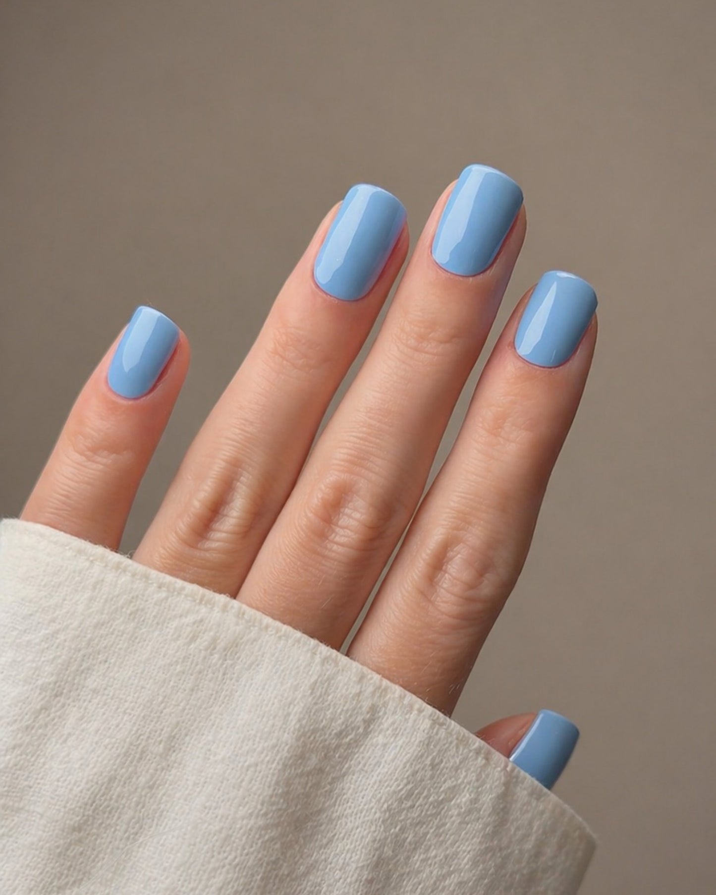 Himmelblau UV Nailwraps Detailansicht Farbe
