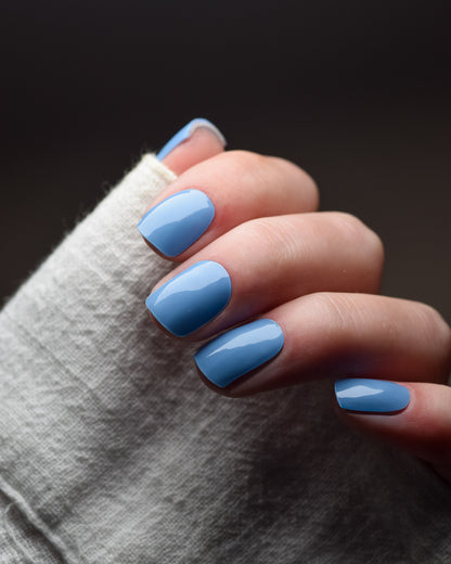UV Gel Wraps Himmelblau in klarem Blau