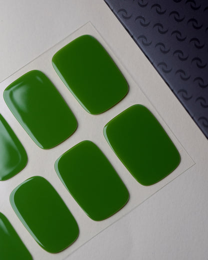 Wiesengrün UV Nailwraps Detailansicht Farbe