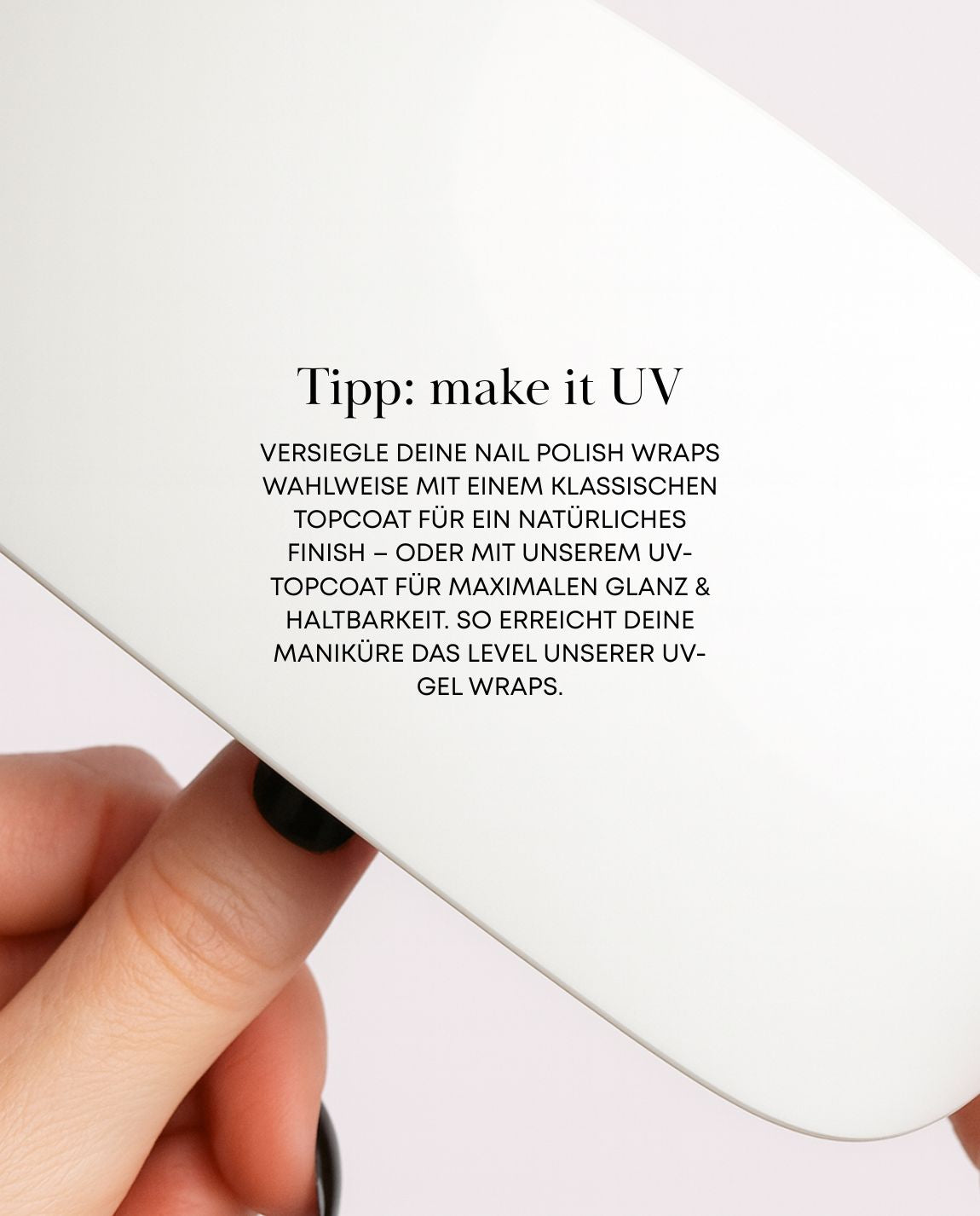 Tipps zur Anwendung der Showgirl Nailpolish Wraps – Anleitungskarte von Die Nageltante