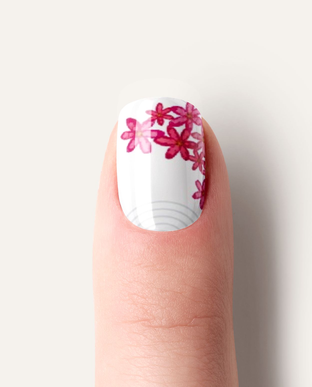 Nailpolish Wraps Bloom Me Softly – transparente Nailwraps mit Muster und Metallic Akzenten