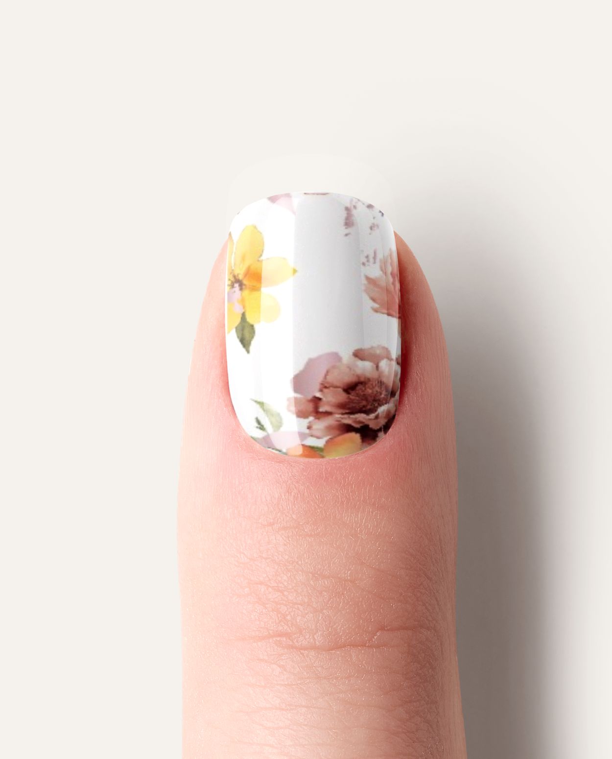 Nailpolish Wraps Bloom – Transparente Nailwraps mit romantischem Blumenmuster