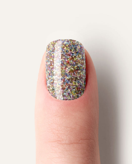 Nailpolish Wraps Disco Dust – bunte Nailwraps mit Holo Glitzer