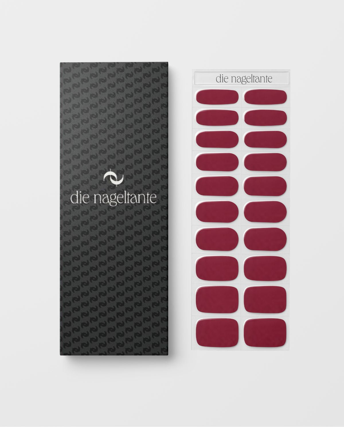 UV Gel Wraps Laubkönig– rote Nailwraps mit Glanz - Verpackung der Nail Wraps