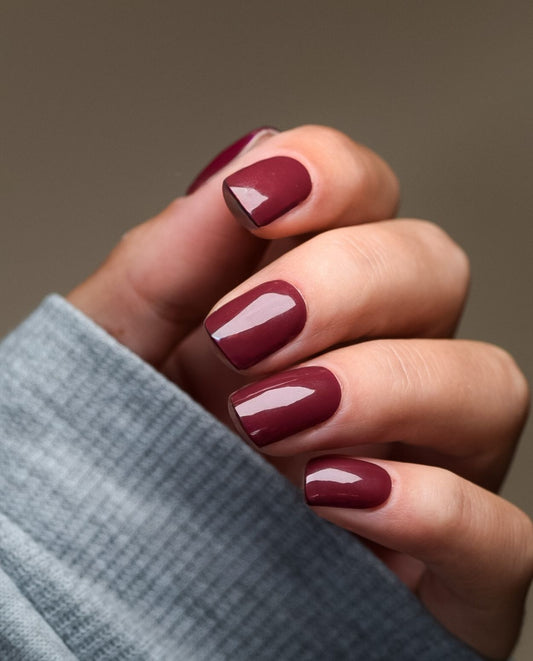 UV Gel Wraps Laubkönig – rote Nailwraps mit Glanz
