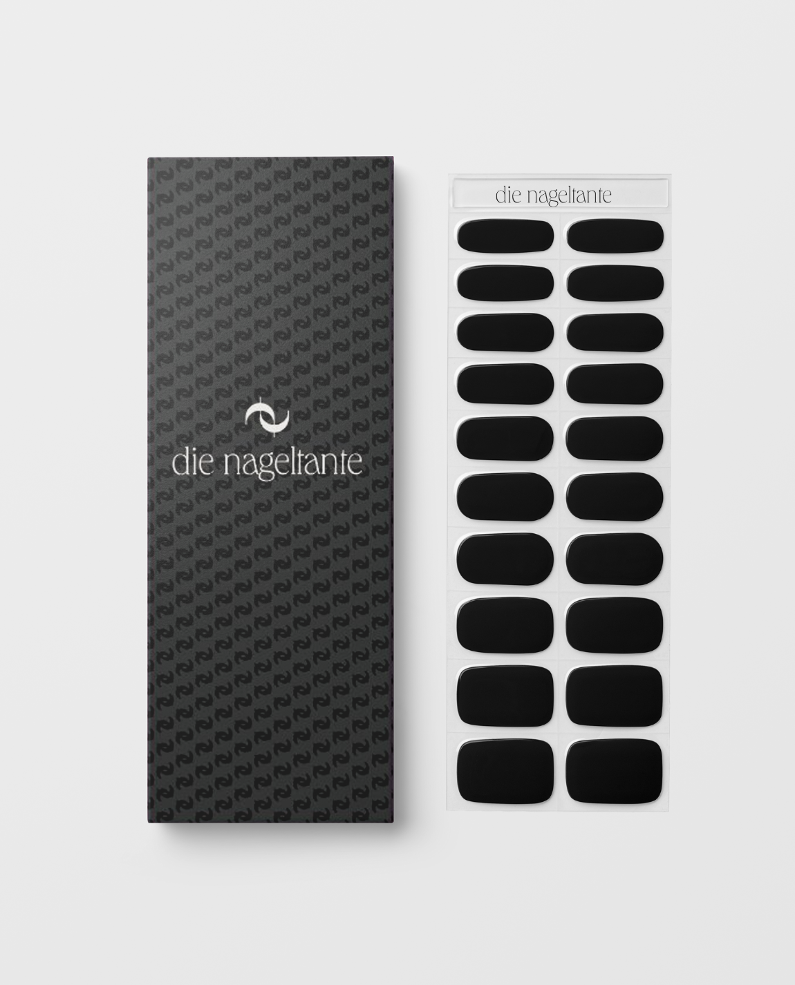 UV Gel Wraps Black – schwarze Nailwraps mit Glanz - Detailaufnahme der Verpackung