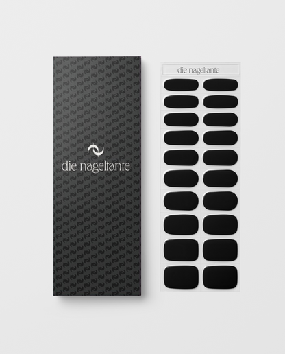 UV Gel Wraps Black – schwarze Nailwraps mit Glanz - Detailaufnahme der Verpackung