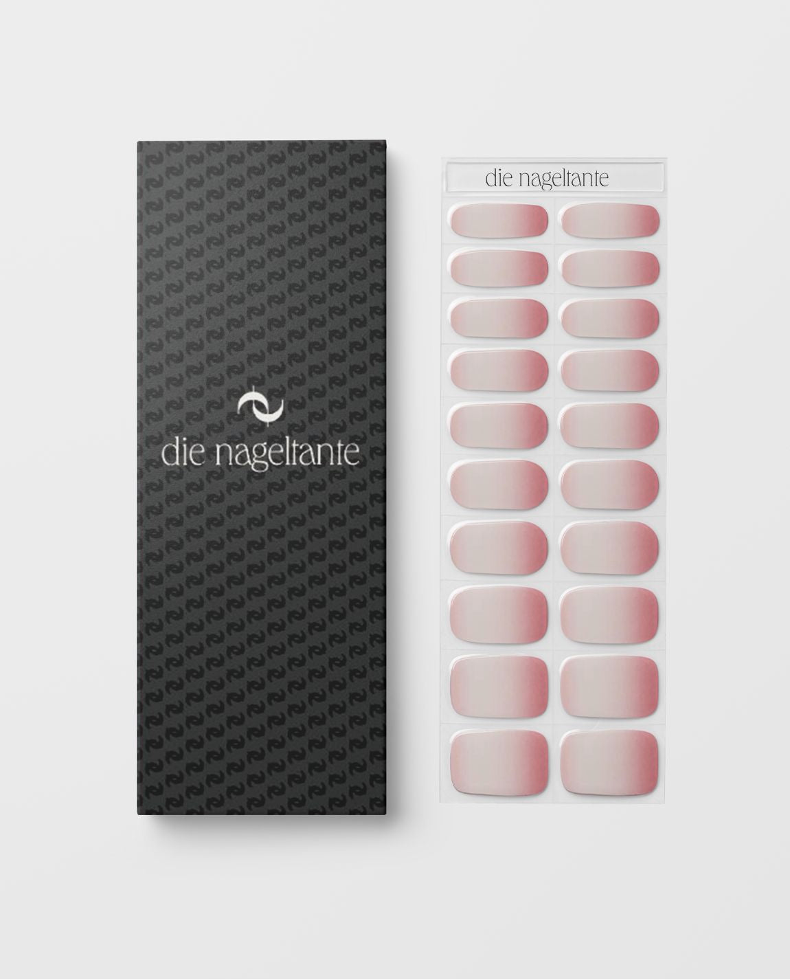 Babyboomer Rose – Verpackung und Nail Wraps im klassischen Babyboomer-Look.