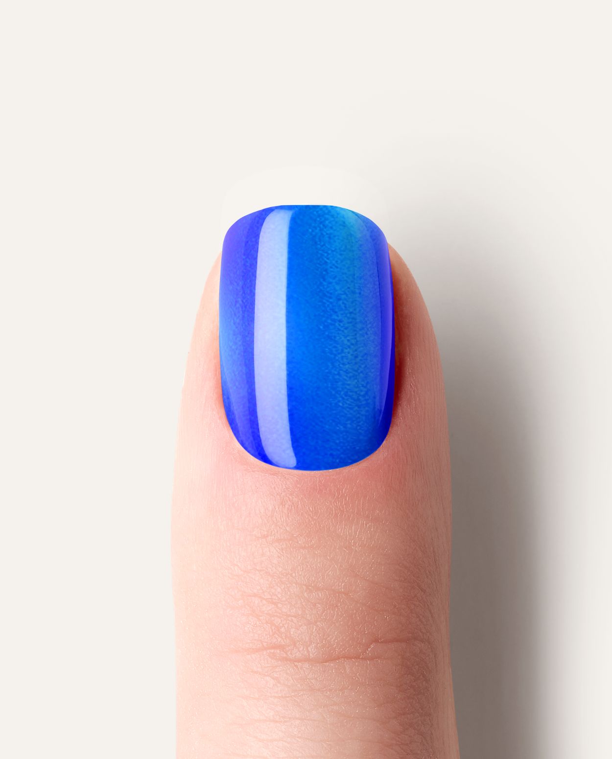 Produktverpackung mit Bogen UV Gel Wraps Electric Blue – 20 Streifen in verschiedenen Größen.