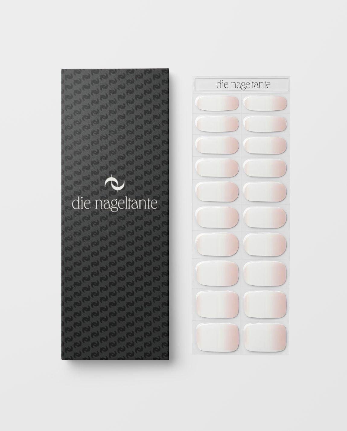 UV Gel Wraps UV Babyboomer Milky Blush – sanfte Babyboomer Nailwraps mit Glanz - Verpackung und Übersicht der Nail Wraps