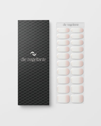 UV Gel Wraps UV Babyboomer Milky Blush – sanfte Babyboomer Nailwraps mit Glanz - Verpackung und Übersicht der Nail Wraps