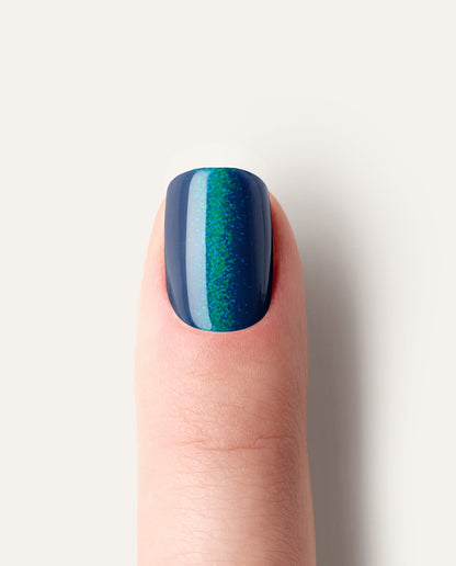 UV Gel Wraps Mitternachtsgrün – grüne Nailwraps mit Glanz und Cat Eye Design - satte grüne Farben