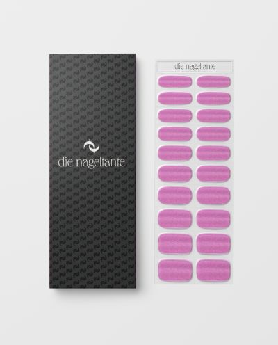 Produktbogen UV Gel Wraps Himbeerhauch – 20 semi-cured Wraps in Pink.