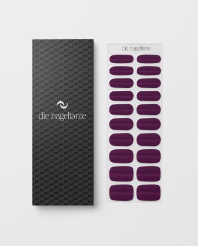 Zuckerzwetschke – Verpackung der UV Gel Wraps von die Nageltante im Cat-Eye Design.