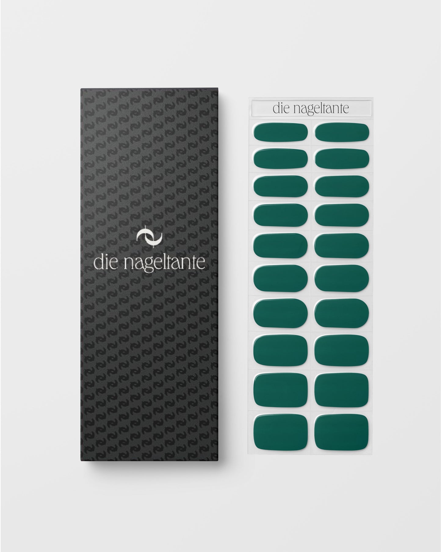 Detailansicht der UV Gel Wraps Polargrün mit gleichmäßiger, intensiver Farbfläche