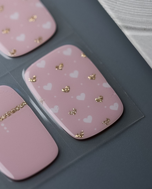 UV Gel Wraps Puderherzen – Designübersicht der selbstklebenden Gel Wraps