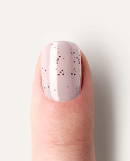 UV Gel Wraps Pink Pepper Dust – dezente Nailwraps mit Glanz und Muster - Maniküre Ergebnis der Nail Wraps