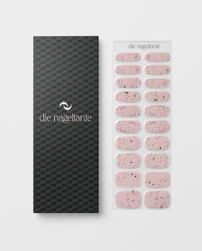 UV Gel Wraps Pink Pepper Dust – dezente Nailwraps mit Glanz und Muster - Verpackung der Nail Wraps