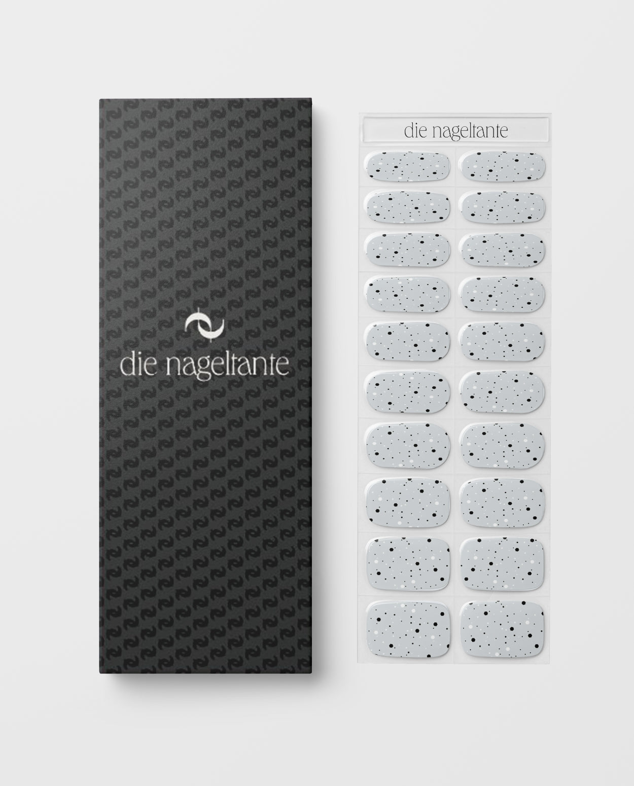 UV Gel Wraps Graphite Dust – Verpackung und Nail Design.