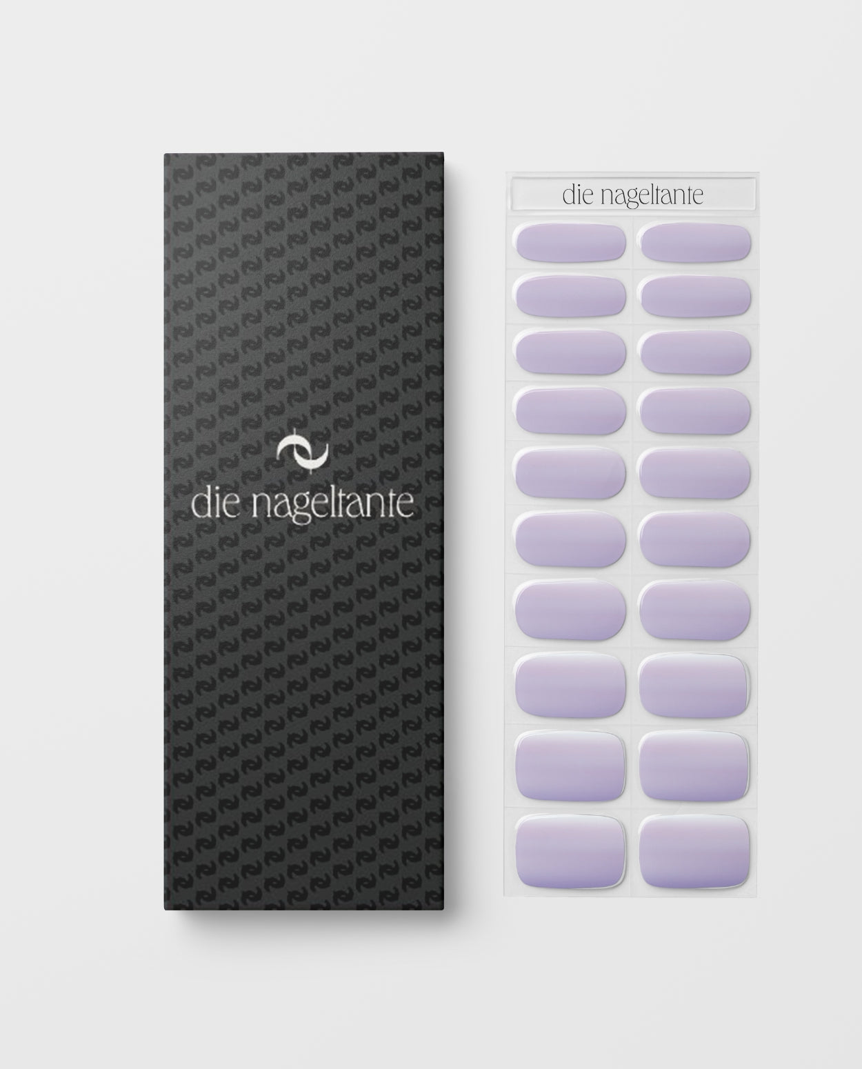 Moonlight Dust – Verpackung der UV Gel Wraps von die Nageltante mit zartem Schimmer-Design.