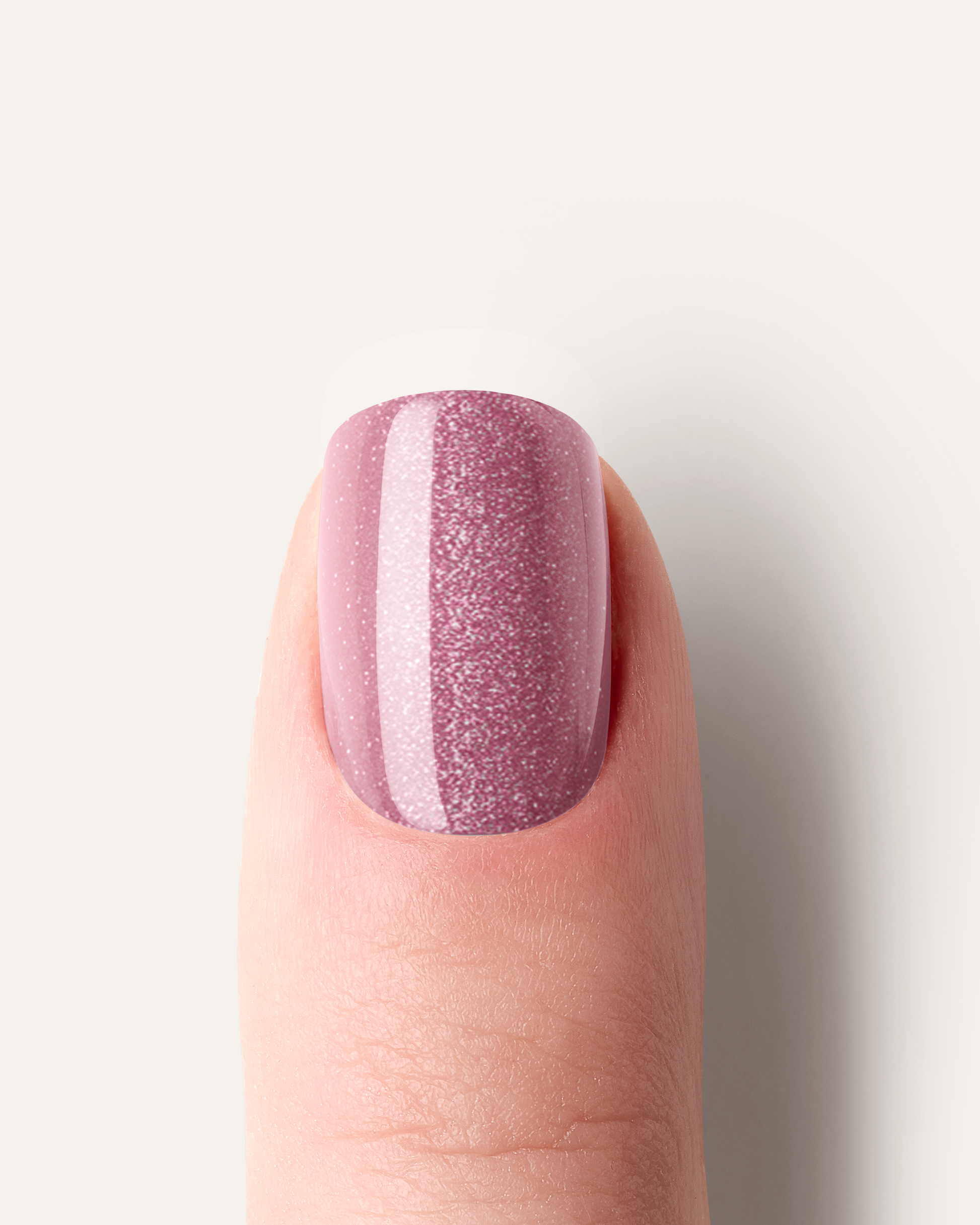 Detailansicht der UV Gel Wraps Blush Cloud mit feinem Cat-Eye-Schimmer