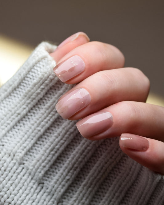 UV Gel Wraps Soft Marble – Nude- und Rosé-Töne mit feiner Marmorierung