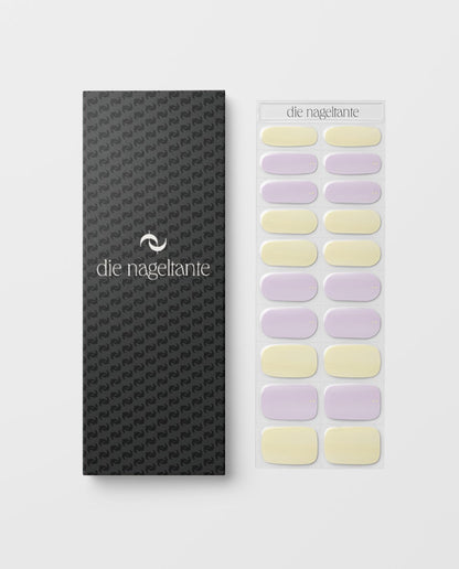UV Gel Wraps Lemon & Lilac – Zitronengelbe und Rosy Nailwraps mit Metallic Schimmer - Nailwraps Verpackung die Nageltante