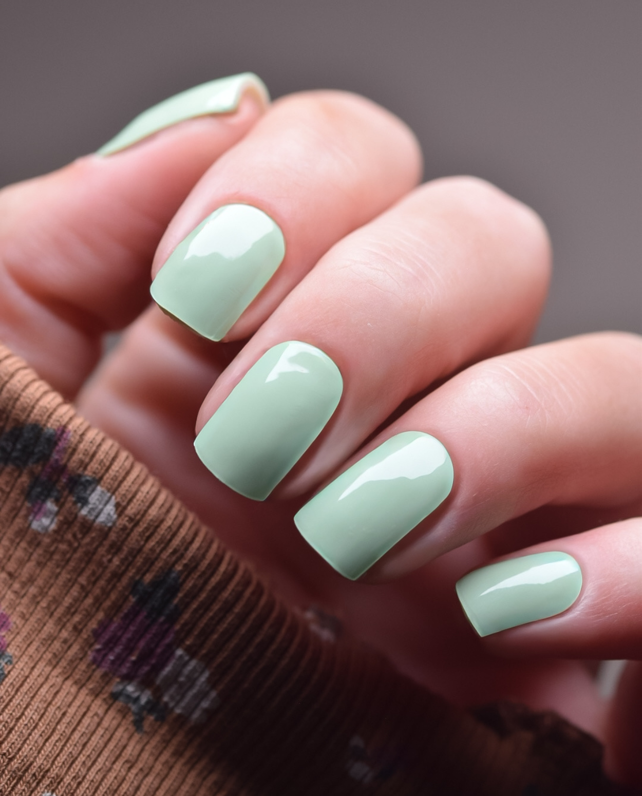 Soft Olive UV Gel Wraps – zartes Olivgrün mit natürlichem, elegantem Finish.
