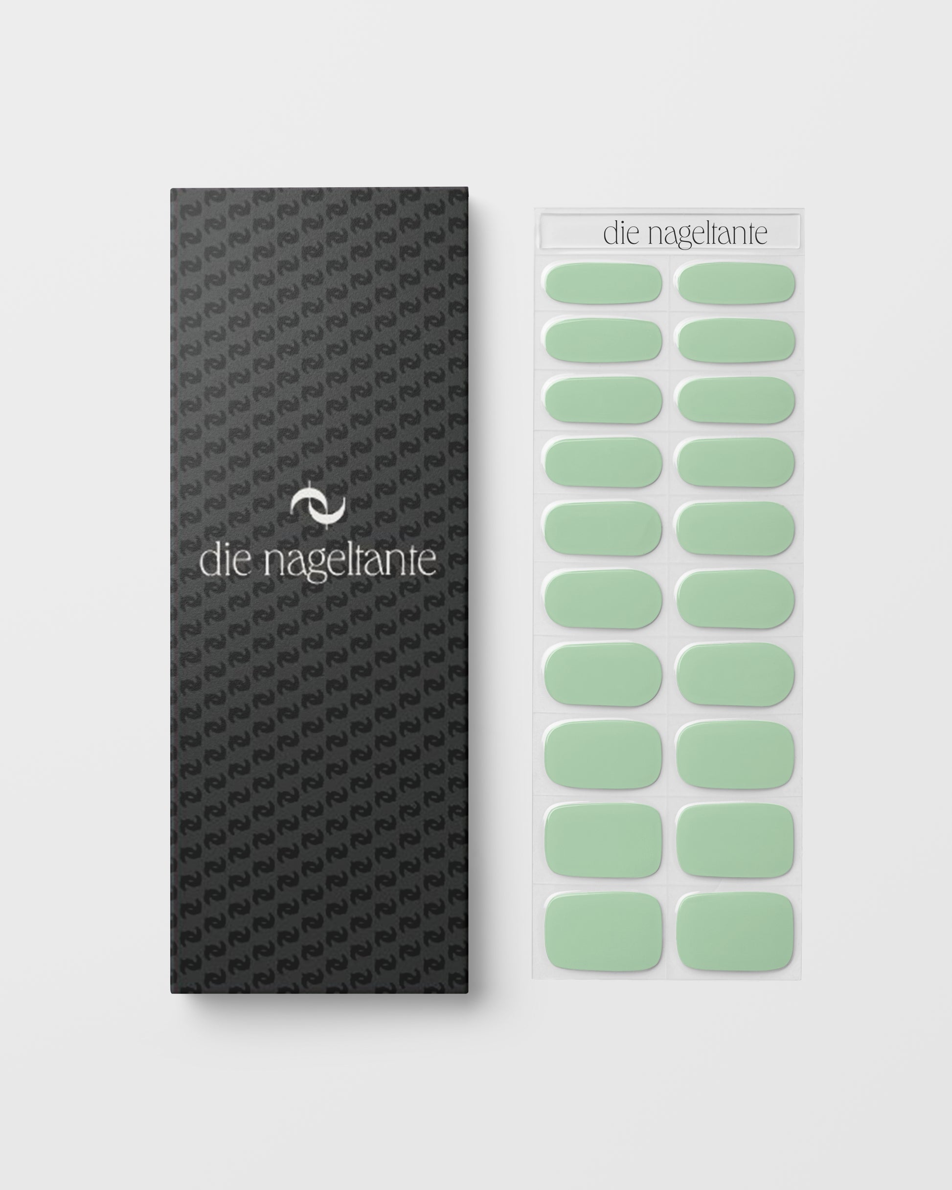 Nahaufnahme der Soft Olive UV Gel Wraps – sanftes, modernes Olivgrün mit feinem Glanz.
