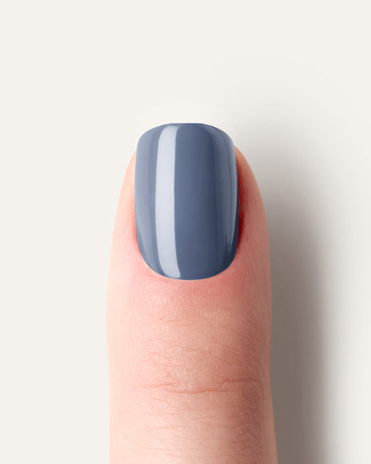 Stone Blue UV Gel Wraps – kühles Graublau mit eleganter, moderner Ausstrahlung.
