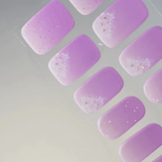 UV Gel Wraps Muted Sparkle Anwendung Hand