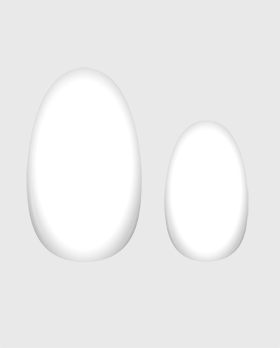 Selbstklebende Nagelfolie, semitransparentes Design, weiß