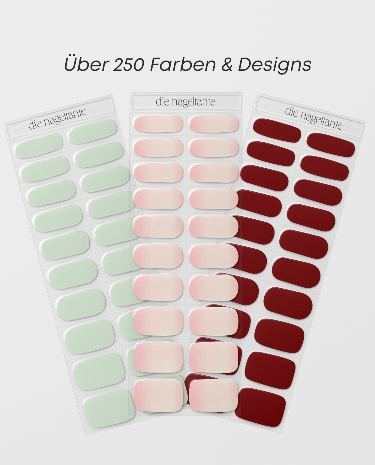 Auswahl an UV Gel Wraps in über 250 Farben und Designs – von dezenten Nuancen bis zu auffälligen Looks. uv nailwraps von Die Nageltante bieten für jeden Stil die passende Maniküre mit einfacher Anwendung und langanhaltendem Ergebnis.